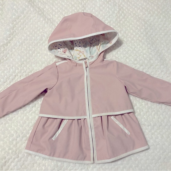 COPY - CYNTHIA ROWLEY PINK RAINCOAT WITH HOOD SIZE 18M - Picture 1 of 8